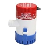 Superbuy 500 GPH 12V 2.0A Electric Submersible Bilge Pump Marine Boat 3/4