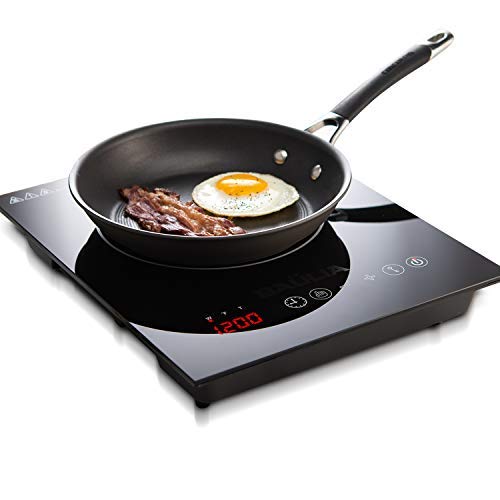Baulia SB816 Induction Cooker Single Touch - 1800-Watt Countertop Burner for Fast Cooking, Precise Digital Temperature Control + 4 Hour Timer, 1800 Watt, Black