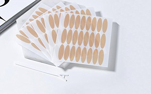240 Pairs Wide Nature Skin Color Lace Mesh Waterproof Sweatproof Makeup Eyelid Stickers Invisible Self-adhesive Non-trace Eyelid Tape Big Eye Decoration Non Reflective Eyelid Sticker - Thumbnail 5