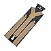 TopTie Unisex Suspenders Solid Color Y-Back Clip Suspender - 1 Inch Wide