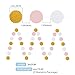 MOWO Glitter Paper Garland Circle Dots Hanging Decor,2'' Diameter,9.8-feet(gold glitter/pink/white,2pc)