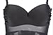 Eternatastic Women's Summer One-Piece Monokini Swimsuit Swimwear Plus Size Black XXL