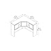 Bush Business Furniture Series A Collection 48W Corner Hutch in White Spectrum