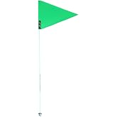 JLP 6 Ft Tall 1/4 In Pole 15x10 In Vinyl Flag Whip Triangle Fluorescent Neon Green