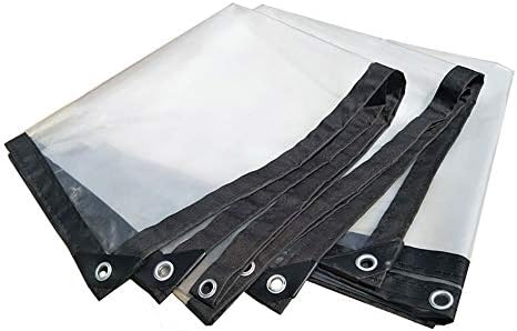 ZfgG Transparent Tarpaulin Large Waterproof Transparent With Perforated Tarpaulin Shed Cloth Rain Cover 1200G / M2