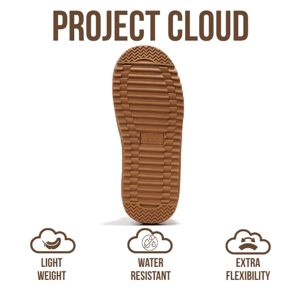 Project Cloud 100% Genuine Leather Girls Boots – Water Resistant & Lightweight Ankle Boots with Memory Foam – Cozy & Fur Non Slip Kids Boots for Girls & Boys, Perfect for Fall