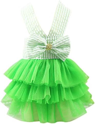 Letdown Puppy Dress, Hot Sale, Bubble Skirt Stripe Lace Bow Princess Dresses for Dog