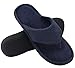 RockDove Memory Foam Men's Flip Flop House Slippers, Spring Summer Open Toe Thong Sandals w/ Indoor Outdoor Shoe Sole