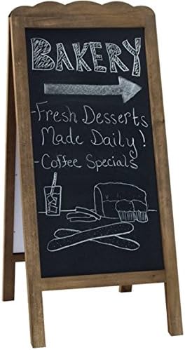 Wooden Double Sided Chalkboard Sidewalk Sign - Business or Wedding