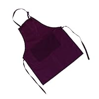 homozy Children Aprons, Kids Aprons with Adjustable Neck Strap and Pocket, Child Chef Aprons for Boys & Girls Cooking Baking/Painting Aprons, Purple