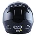 Motorcycle Street Bike Glossy Black Full Face Helmet + Two Visors: Smoked & Clear