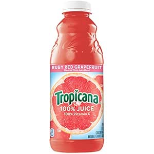 Amazon.com: Tropicana Ruby Red Grapefruit Juice, 32 Ounce ...