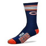For Bare Feet NFL Youth 4 Stripe Deuce Crew Socks