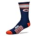 For Bare Feet NFL Youth 4 Stripe Deuce Crew Socks