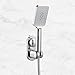 BQTime Shower Head Holder 5 Mode Angle Adjustable, Super Power Vacuum Suction Cup Handheld Shower Bracket, Waterproof, Heavy Duty, Reusable, Wall Mount Showerhead Holder for Bathroom Hotel, Chrome