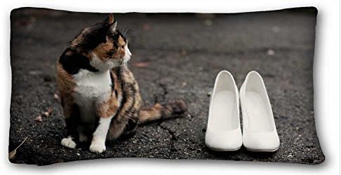 Generic Personalized ( Animals cat shoess road spotted ) Pillow Covers Bedding Accessories Size 20"X36" suitable for X-Long Twin-bed PC-Yellow-16491