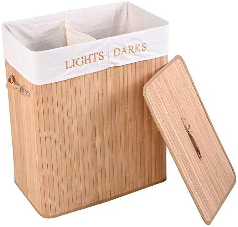 Cesto de bambú para ropa sucia, de CASART, bambú, Madera, Doublé