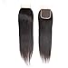20 22 24 18 Straight Hair 3 Bundles With Closure Unprocessed Brazilian Human Virgin Raw Hair Weave Bundles With 4X4 Lace Closure Free Part Soft and No Shedding USOFT…
