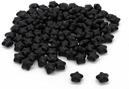 Lucky Star Shape Seal Sealing Wax Beads, DIY decorating envelopes, parcels, invitations 100Pcs (Black)