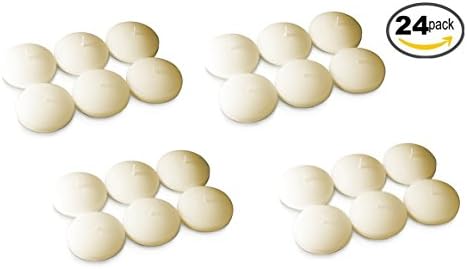 Dashington Floating Candles, Ivory, Case of 24 - Made in USA