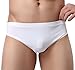 Kseey 4-Pack Men Ice Silk The elastic Breathable Briefs and Men's underwear classic briefs White L