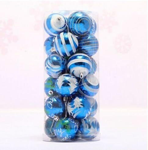 Christmas Trees New Christmas 6cm/christmas Decorations Balls Party Ornaments Xmas Tree Hanging Decorations, Christmas Decorations Outdoor (Blue)