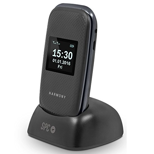 Spc - Harmony 2304n telefono móvil para mayores teclas grandes con cámara de fotos y botón de aviso a emergencias
