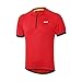 ARSUXEO Men's Cycling Jerseys Short Sleeves MTB Bike Shirt 635 Red Size Large