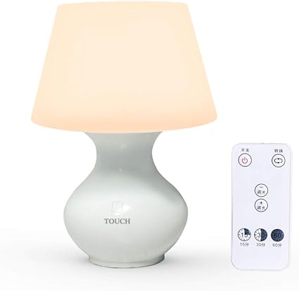 Amazon ベッドサイドランプ ナイトライト ベッドサイドランプ テーブルランプ Brilex3つの照明ランプ タイマー 付きタッチ リモートコントロール明るさ調整 目に優しい 子供の自動タイマー充電式ライト ベビー看護 ベッドルーム Brilex テーブルランプ