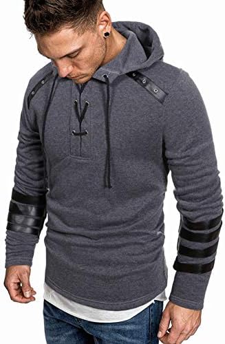 メンズ 長袖 パーカー Tシャツ アスレチックファッション 引き紐開閉 プルオーバー セーター