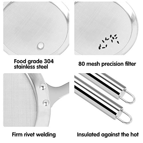 Slotted Spoon, Stainless Steel Soup Strainer, Spider Strainer