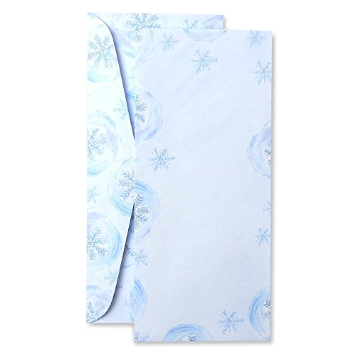 Blue Watercolor Snowflake #10 Envelope