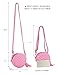 CMK Trendy Kids Girls' Round Purse with Tassel Small Handbag Princess Crossbody Fringe Bag Kids Shoulder Purse