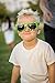 Pixel Kids Sunglasses Green, Novelty Retro Gamer Geek Glasses for Boys and Girls Ages 6+ by EnderToys