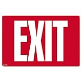 Cosco Glow in Dark Sign, EXIT, 8" x 12" (098052), red