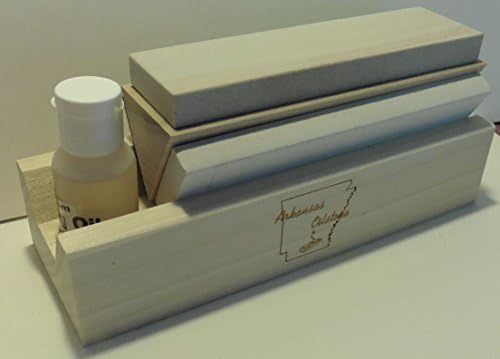 6" Arkansas 3 Whetstone Sharpening Set -Tri Hone Sharpener