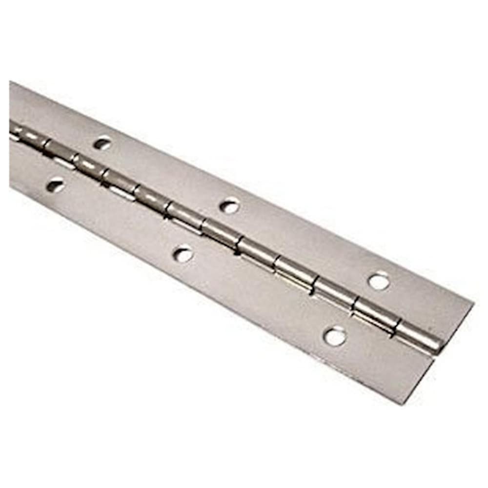 Merriway BH07637 Piano Hinge Chrome Plated 6 Inch x 1.1/4 Inch, Silver
