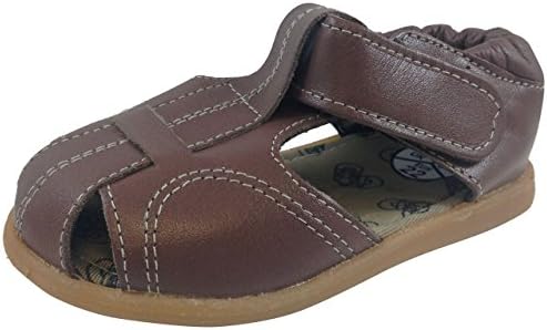 Shooshoos Boy's Peanut Butter Brown Fisherman Sandal 24 M EU/8 M US Toddler