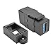 Tripp Lite USB 3.0 Keystone Panel Mount Coupler (F/F), All-in-One, Black (U325-000-KP-BK)