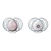 Tommee Tippee Newborn Pacifiers, Symmetrical Design, BPA-Free Binkies, 0-2m, 2-Count, Colors and Designs May Vary