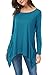 Urban CoCo Women's Plus Size Swing Pocket Tunic Tops Loose Tee Shirts (2XL, Blue Jewel)