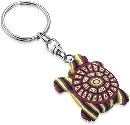 Fimo/ Polymer Clay Multi-Color Sea Turtle Charm Key Chain