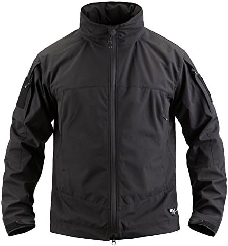 Silfrae Tactical/Hiking Water-proof Wind-proof Breathable Soft Shell Jacket Multi-Function Hiking/Camping Light Jacket for Spring Autumn&amp; Winter (XL, Black)