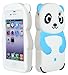 Bastex Cute Silicone Character Case for Apple iPhone 4, 4s - Baby Blue, Black, White Panda Bear