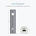 Mini 3400mAh Portable Charger, iXCC (3rd Generation) Lipstick-Sized Power Bank Aluminum External Battery with MFi Certified Lightning Cable - Gray