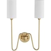 Quorum Lighting 597-2-80 Charlotte Wall Mount, 2-Light 120 Total Watts, Aged Brass