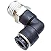 TAILONZ PNEUMATIC Male Elbow 1/4 Inch Tube OD x 1/8 Inch NPT Thread 90 Push to Connect Fittings PL-1/4-N1 (Pack of 10)