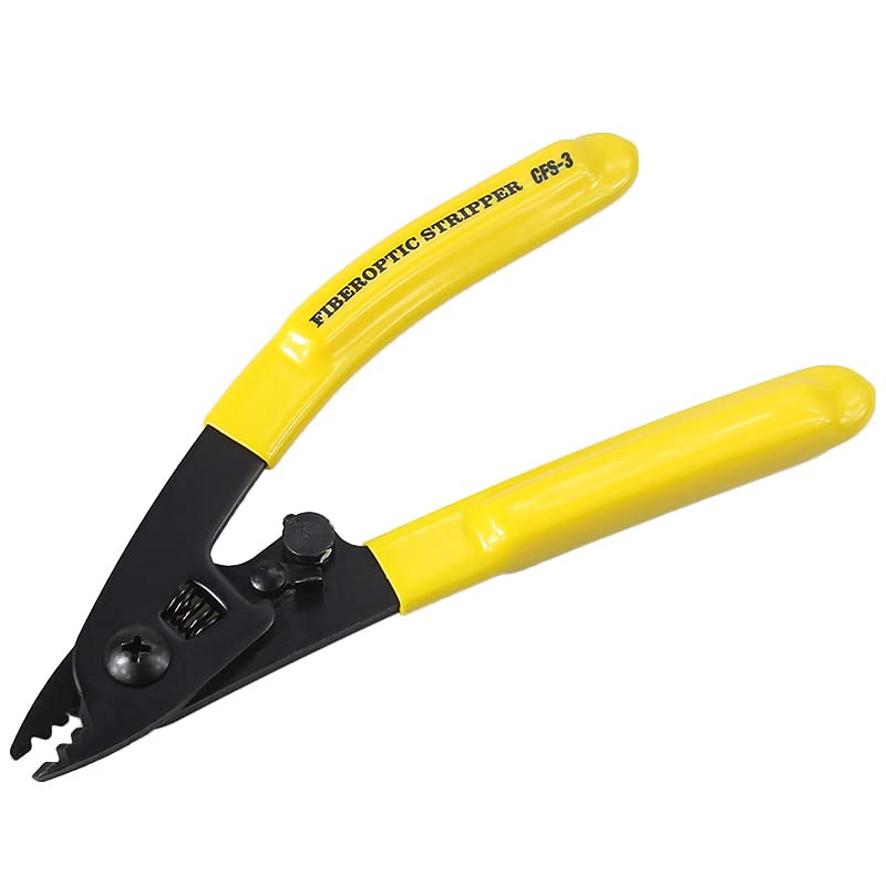 CHB Fibre Optic Cable Strippers 3 Hole Pigtail Buffer Jacket Stripping Fiber Patch Lead Pliers Snips Hand Tool (3 Hole)