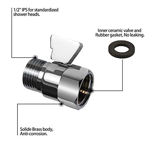 CRO DECOR Water Flow Control Valves , Brass Shower Valves G1/2 Standard
