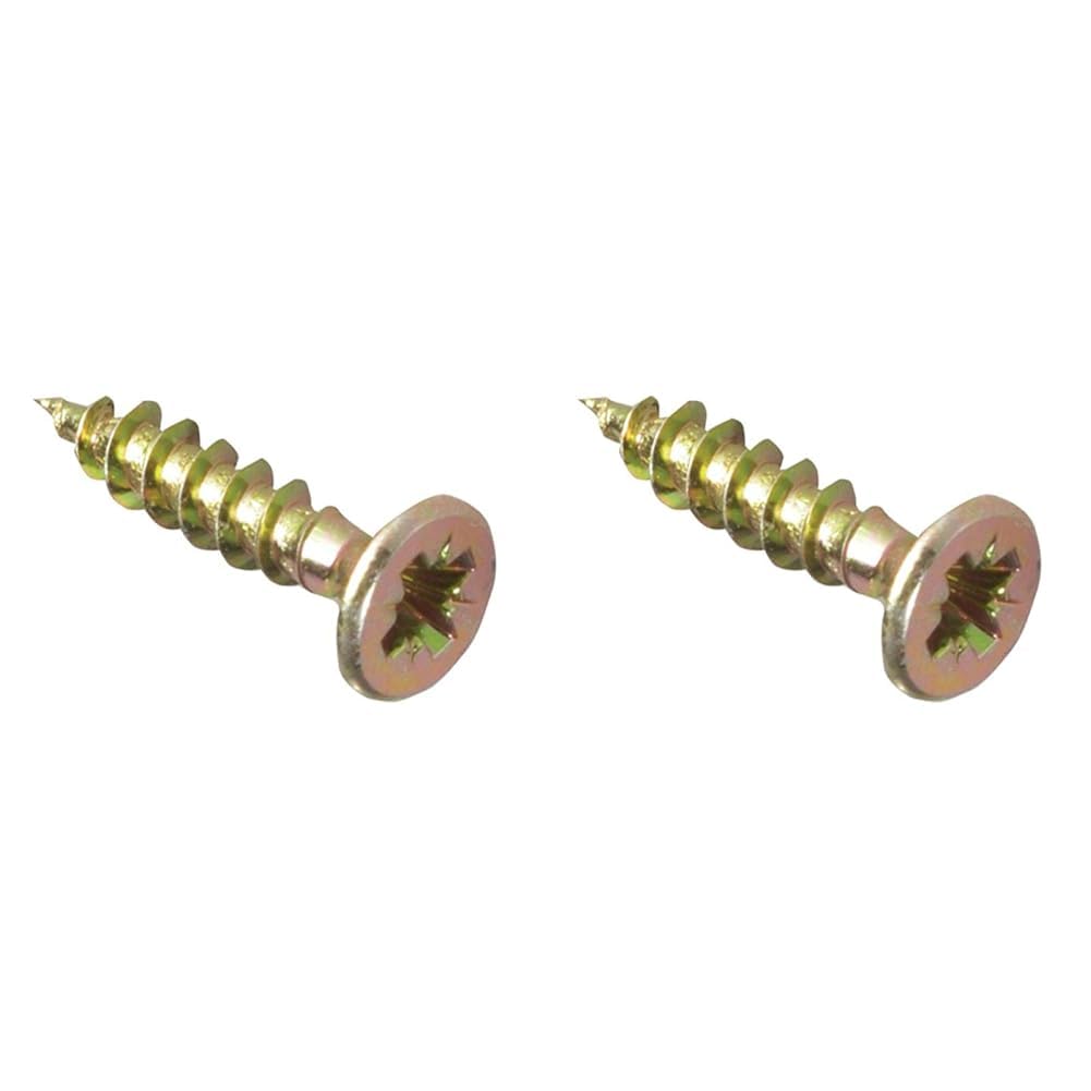 ForgeFix Multi-Purpose Single Thread Screws | 4.0 x 17mm | Zinc Yellow Passivated | Box 200 (Pack of 2) — image 1